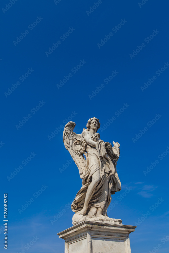 Angel statue at Sant Angelo Bridge in Rome