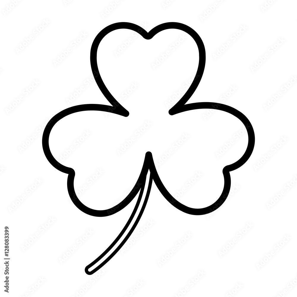 Clover icon. Luck leaf plant and spring theme. Isolated design. Vector illustration Clover icon. Luck leaf plant and spring theme. Isolated design. Vector illustration