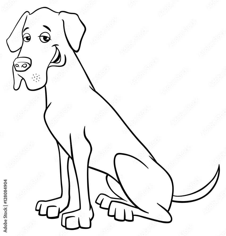 Obraz premium grea dane dog cartoon