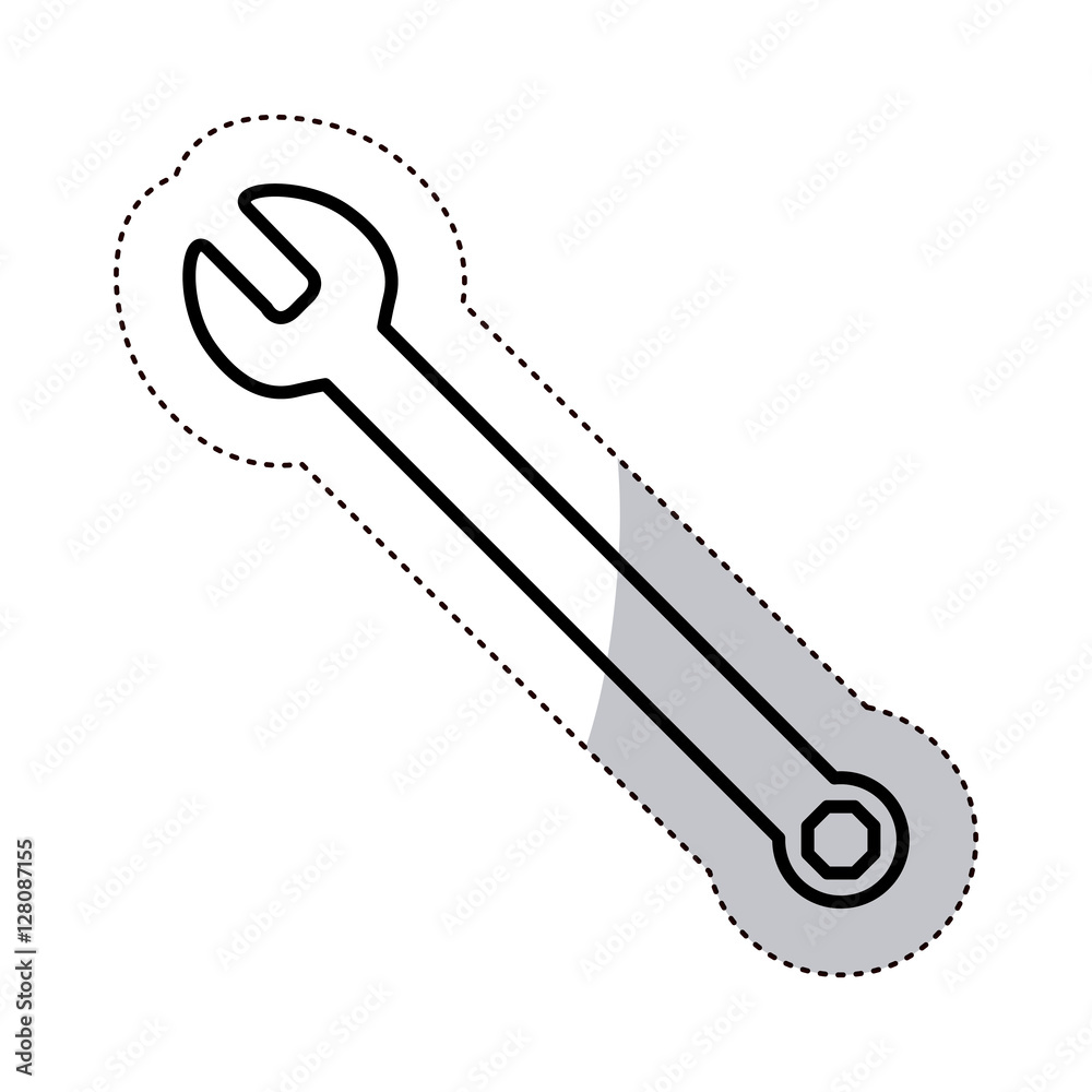 Wrench tool icon. Instrument repair and construction theme. Isolated design. Vector illustration Wrench tool icon. Instrument repair and construction theme. Isolated design. Vector illustration
