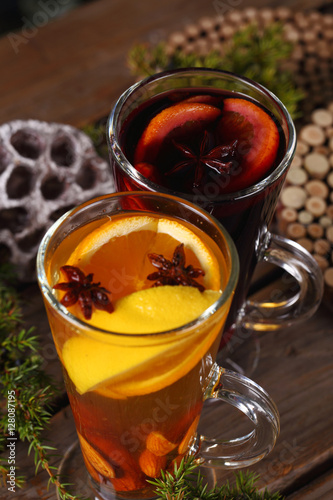 Red and yellow mulled wine