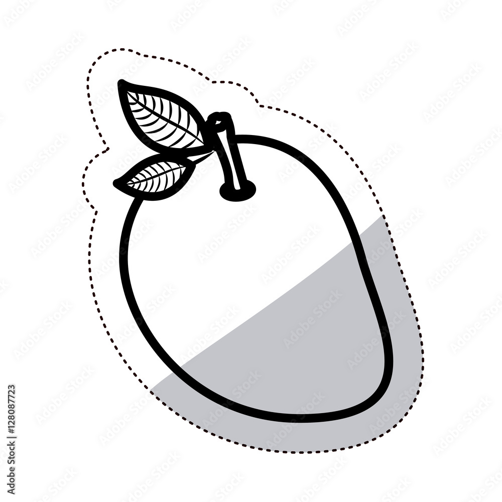 Mango fruit icon. Healthy organic and fresh food theme. Isolated design. Vector illustration Mango fruit icon. Healthy organic and fresh food theme. Isolated design. Vector illustration