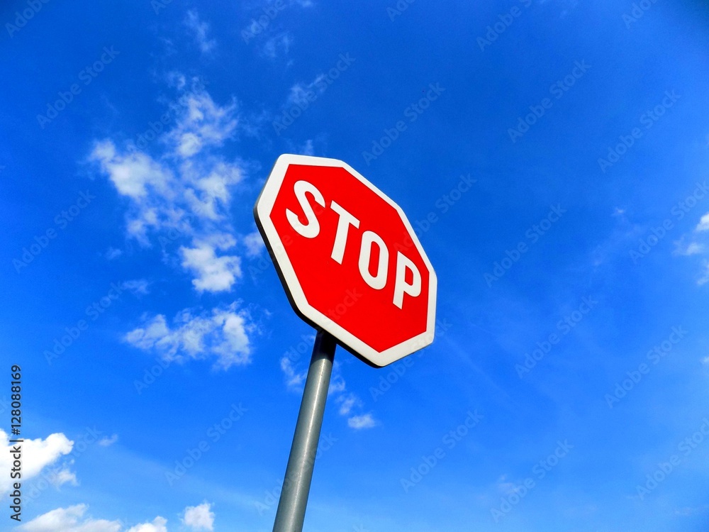 Stop roadsign