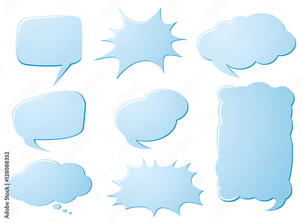 Different designs of speech bubbles Different designs of speech bubbles