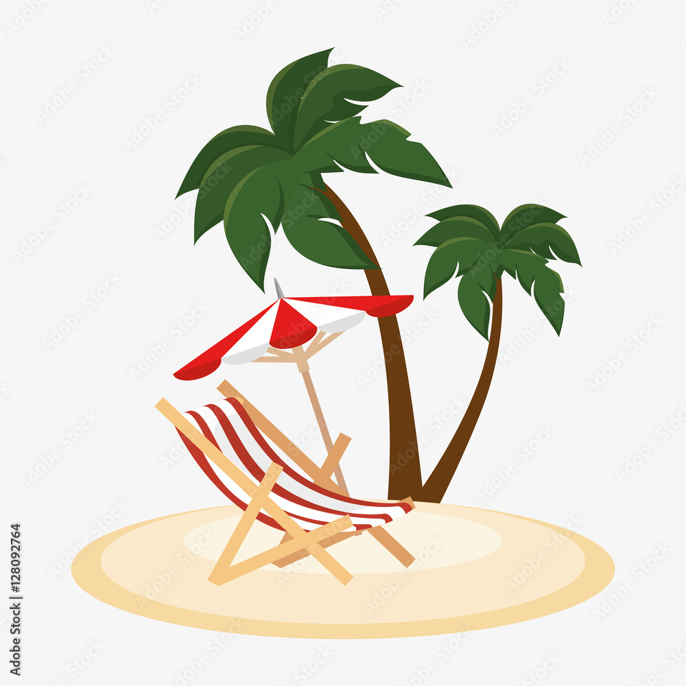 summer vacations holiday poster vector illustration design