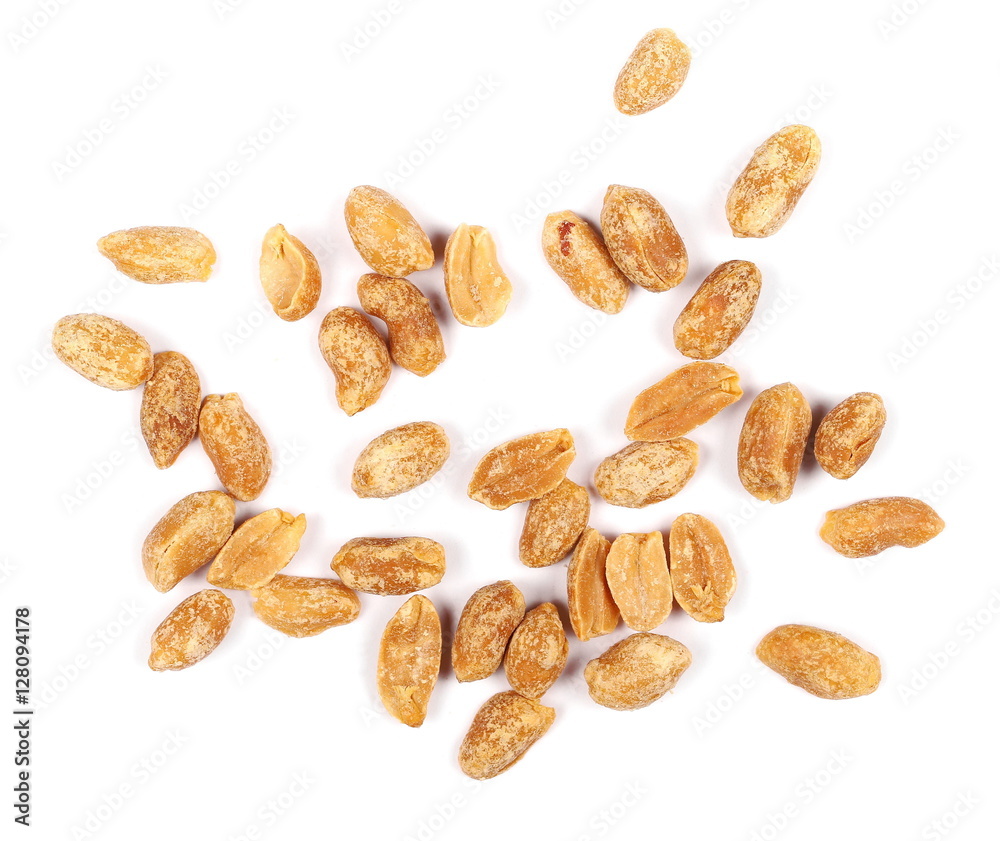 Obraz premium Salted peanut isolated on white