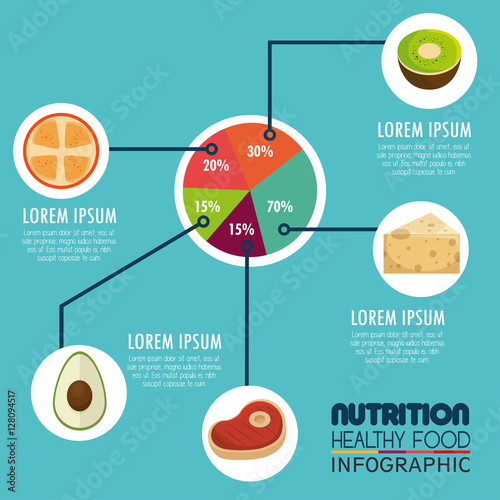 nutrition food infographic icons vector illustration eps 10
