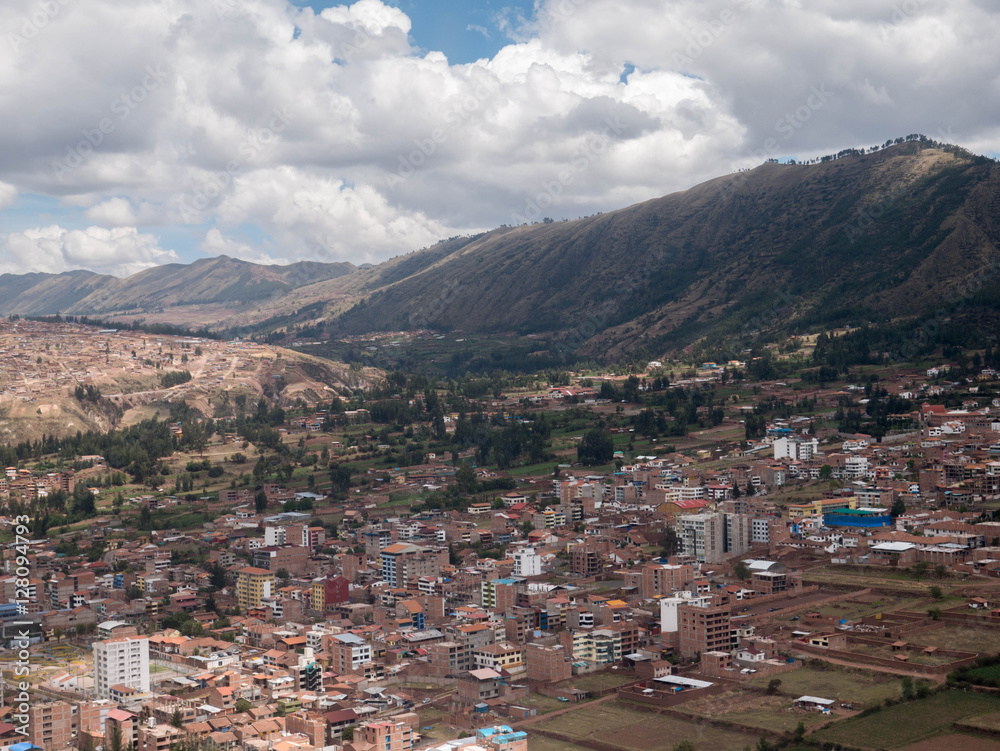 Cityscape of Cusco in Peru.