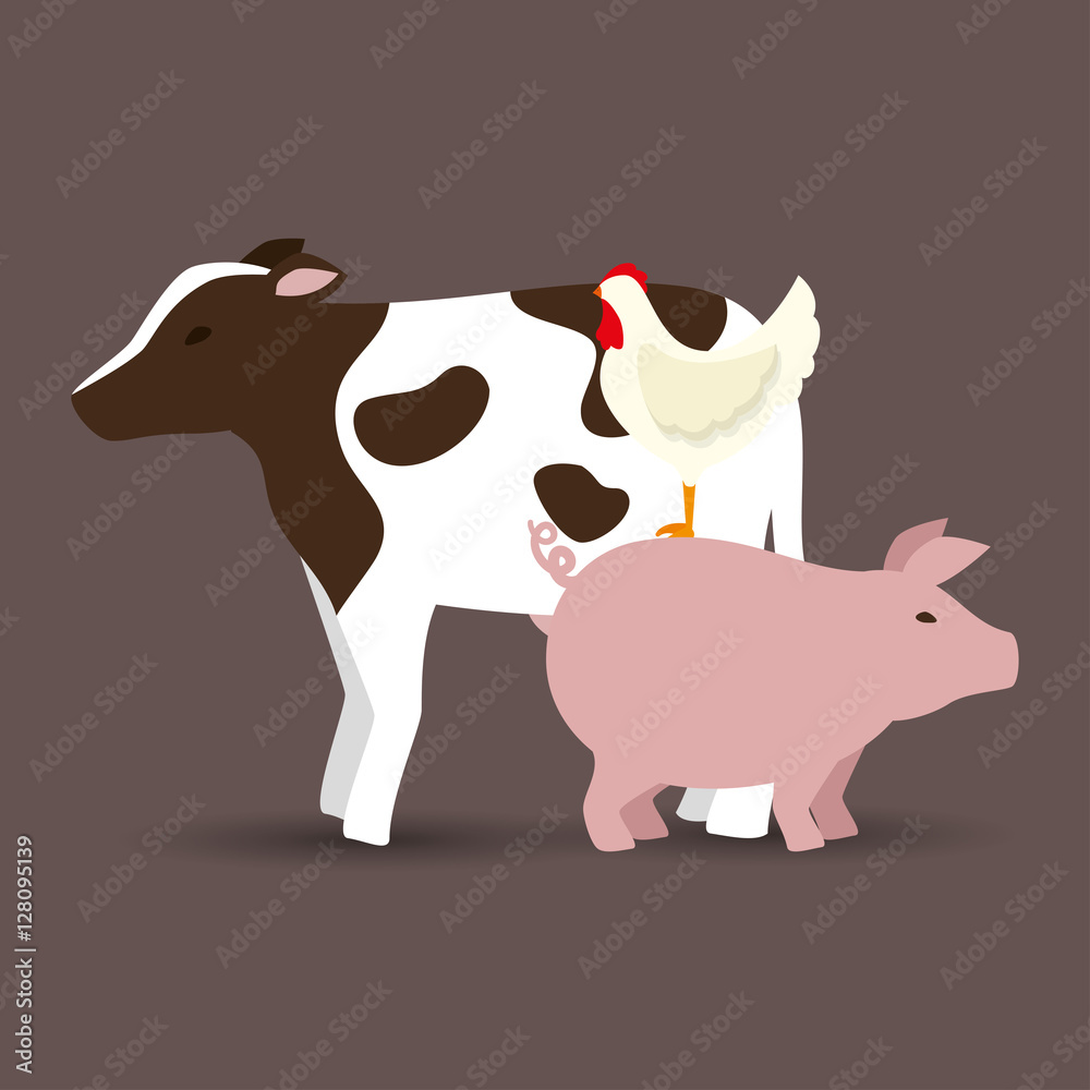 animals farm poster icon vector illustration eps 10 animals farm poster icon vector illustration eps 10
