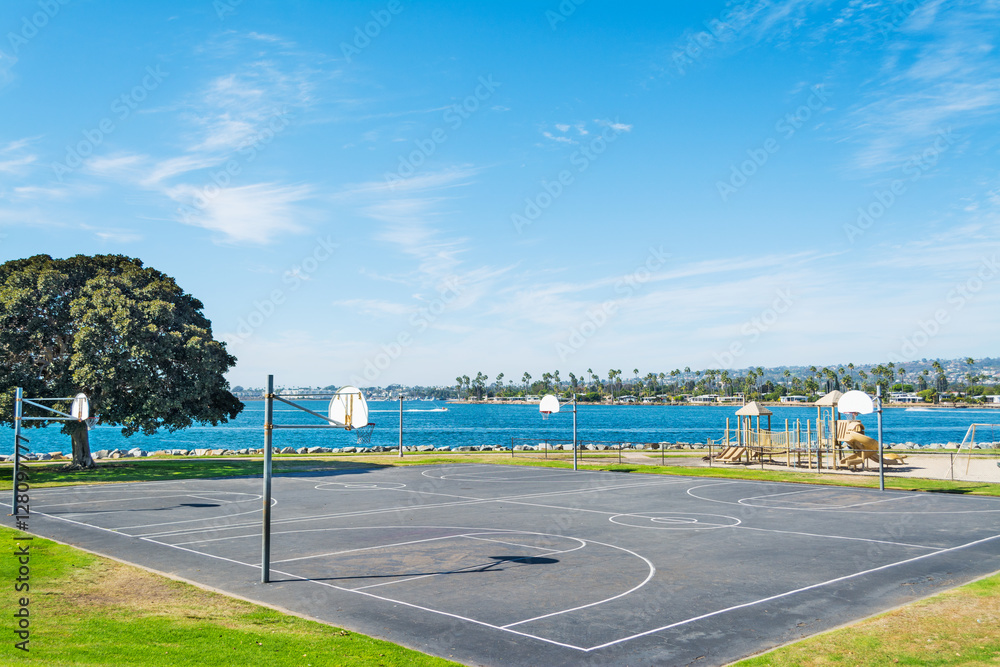 Basketball courts in Mission Bay