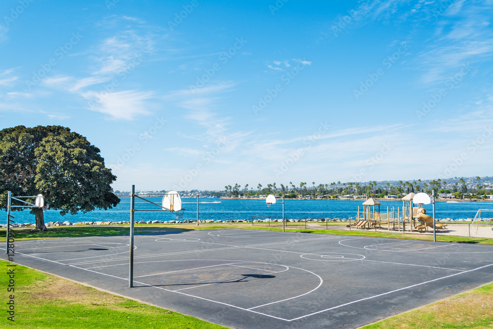 Fototapeta premium Basketball courts in Mission Bay