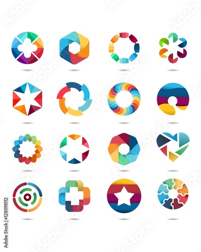Business Icons Logo Set - Graphic Design Editable For Your Design. New Icons