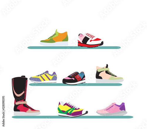 Set of girls' sneakers