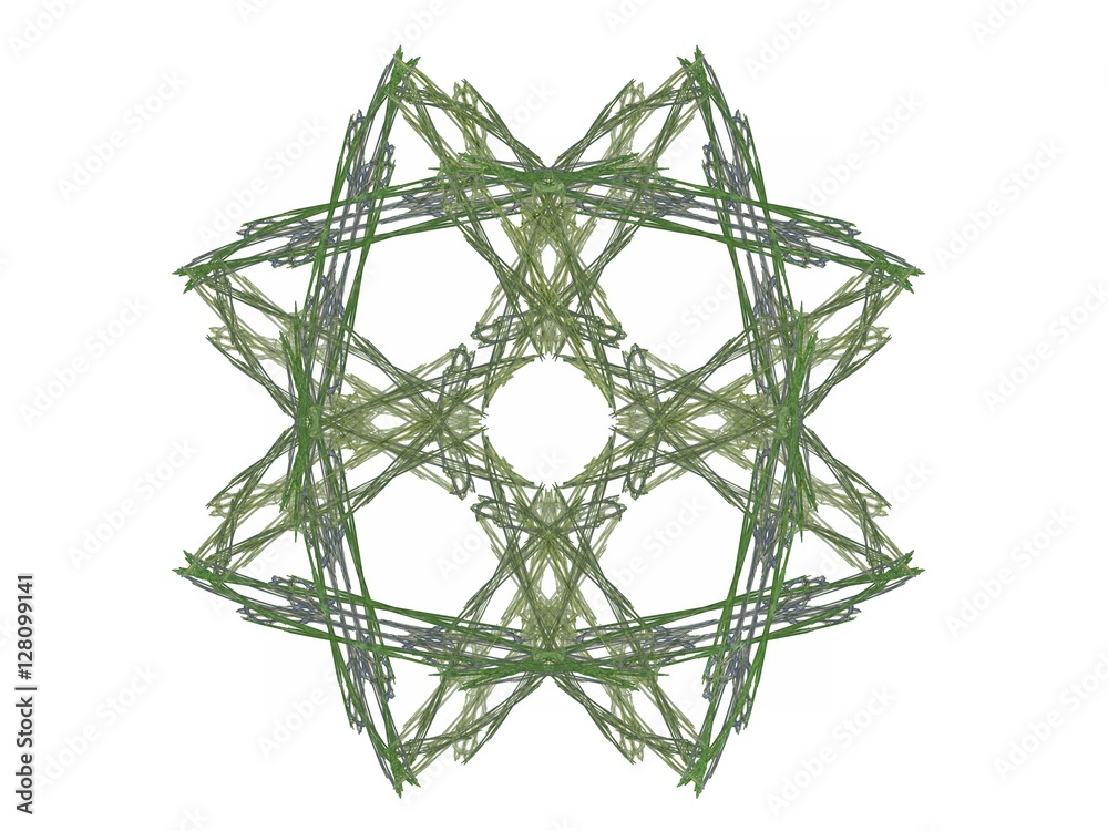 Abstract fractal with a green pattern Abstract fractal with a green pattern