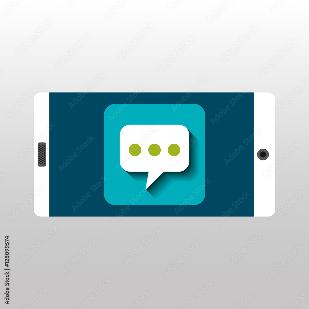 white smartphone bubble speech network digital vector illustration eps 10 white smartphone bubble speech network digital vector illustration eps 10