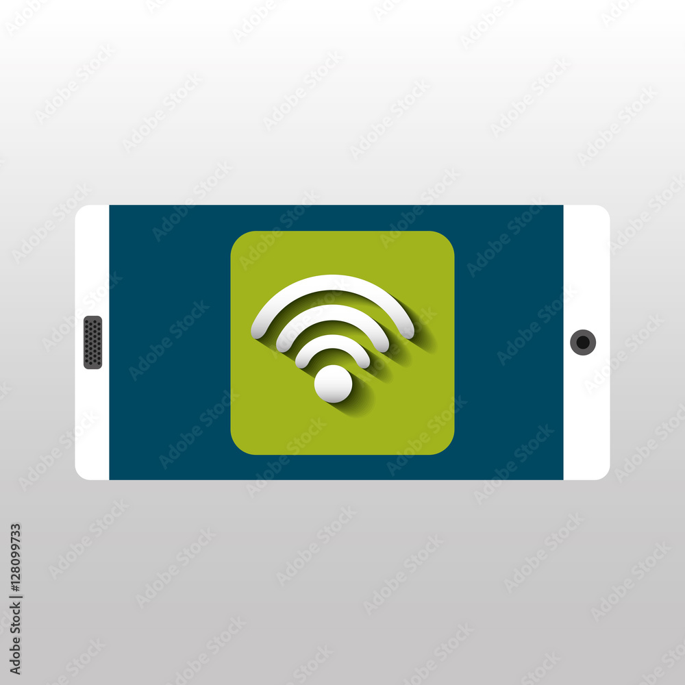 white smartphone wifi network digital vector illustration eps 10 white smartphone wifi network digital vector illustration eps 10