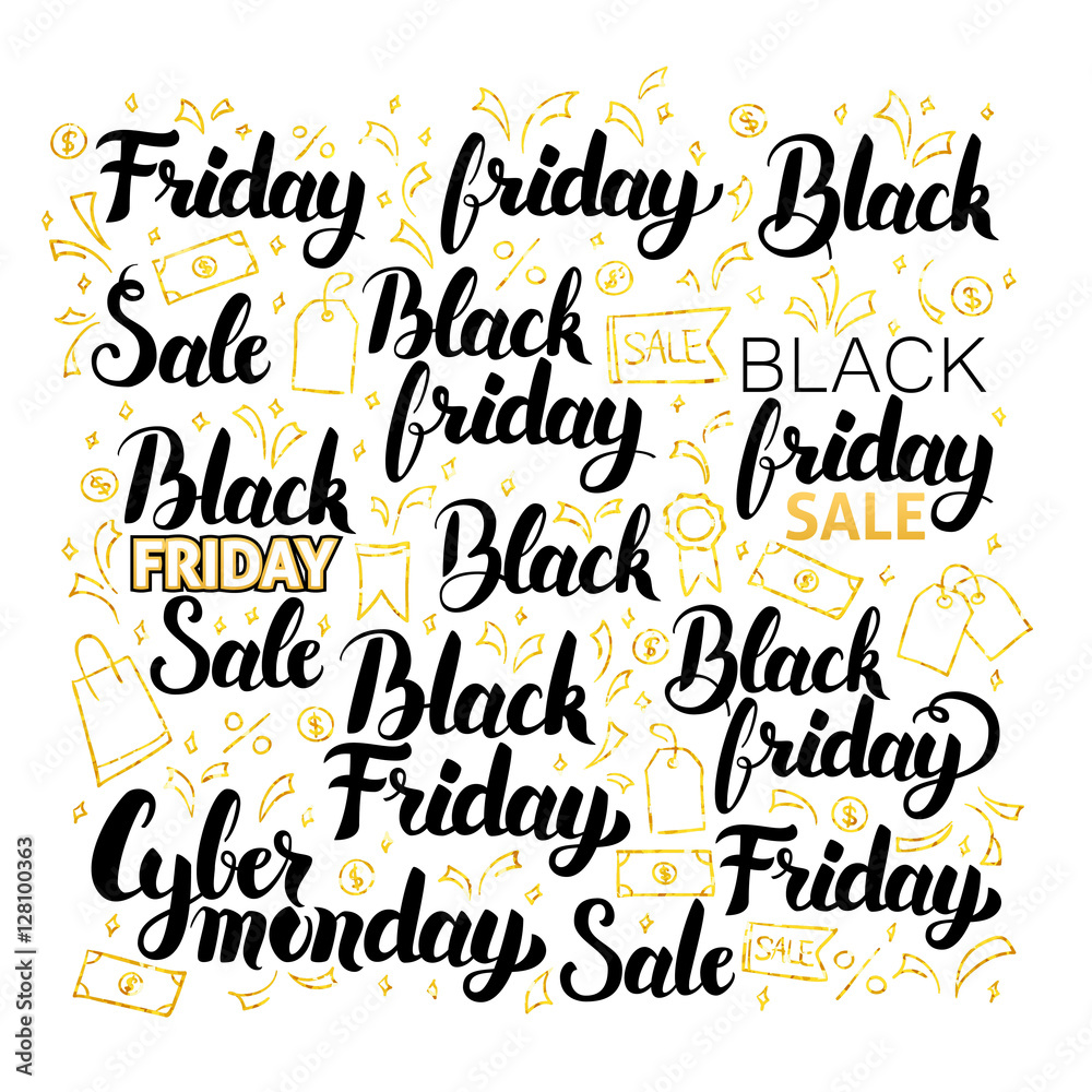 Obraz premium Black Friday Lettering Design
