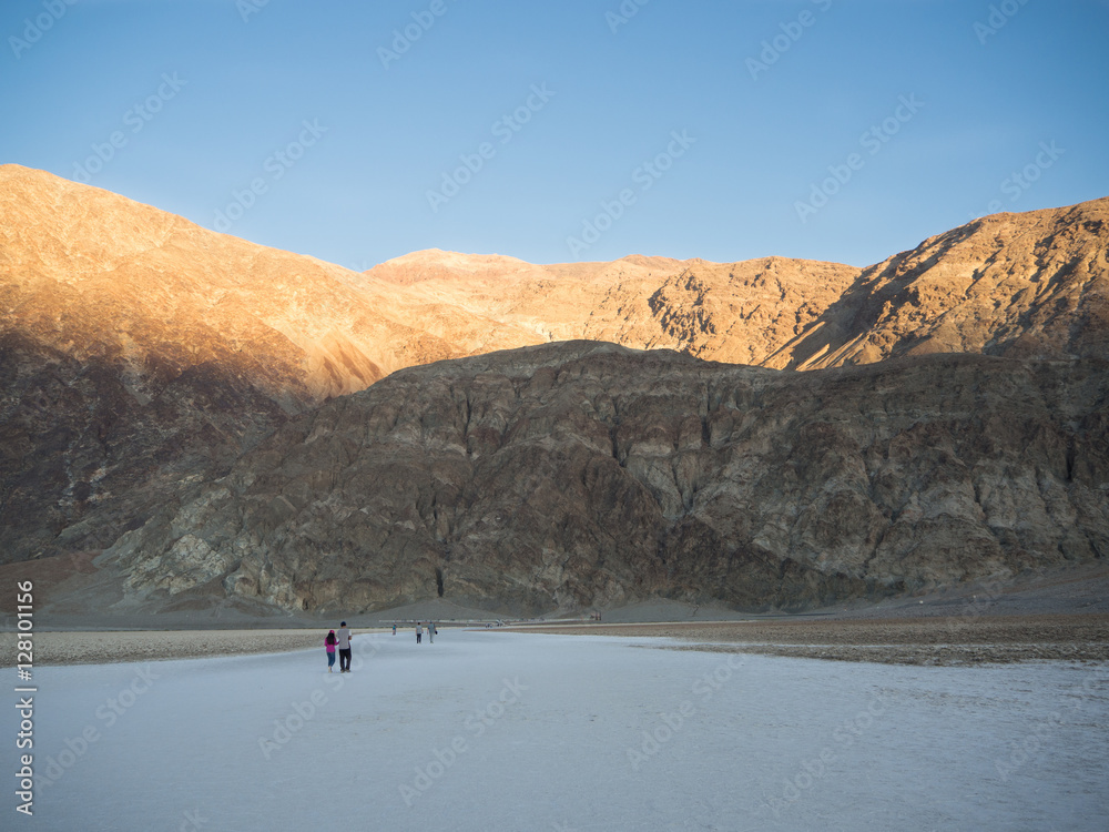 Sunset on the salt field of Badwater Basin