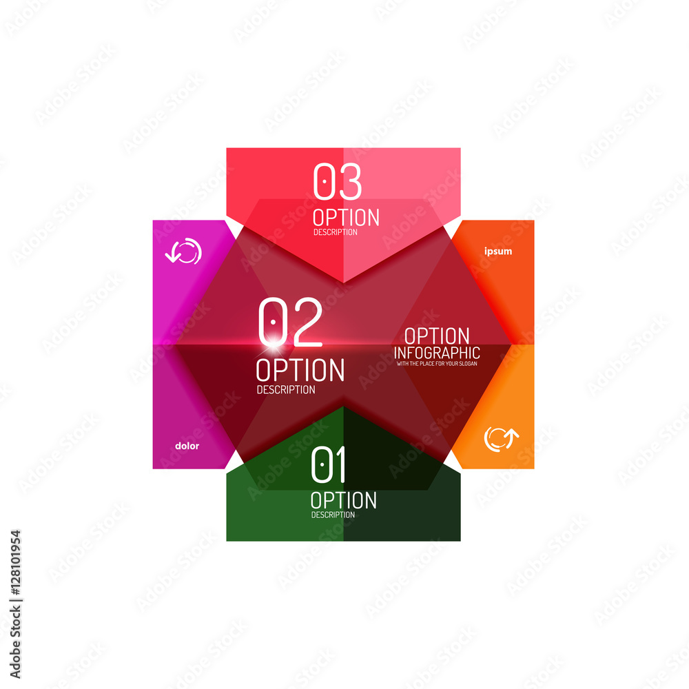 Paper geometric abstract infographic layouts Paper geometric abstract infographic layouts