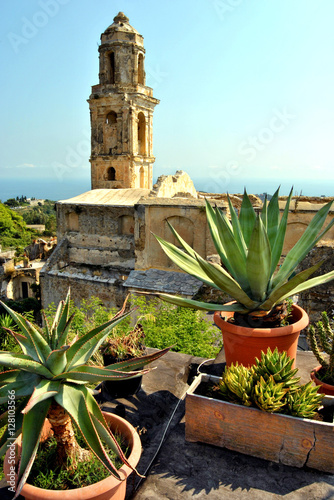 Saint Giles Church in Bussana Vecchia (Liguria, Italy), abandoned and renovated village of artists photo