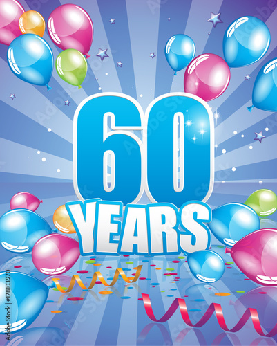 60 years birthday card