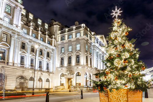 Canvas Print Christmas tree on Waterloo place in 2016, London
