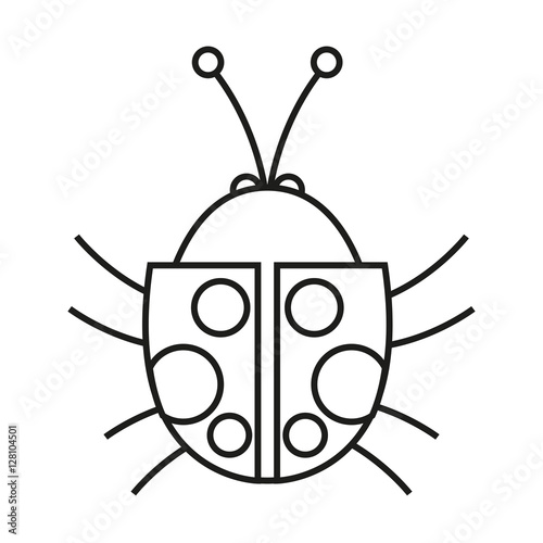 Bug icon. Insect pest bed infestation and parasite theme. Isolated design. Vector illustration