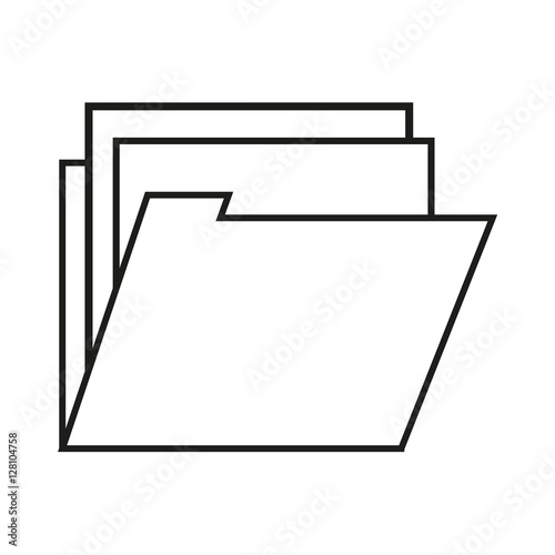 File icon. Folder document data archive and storage theme. Isolated design. Vector illustration