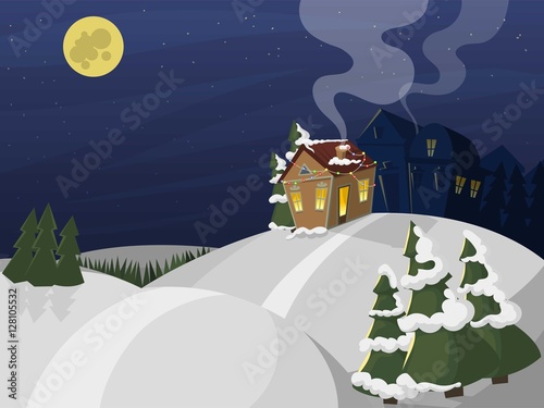 Merry Christmas street card vector