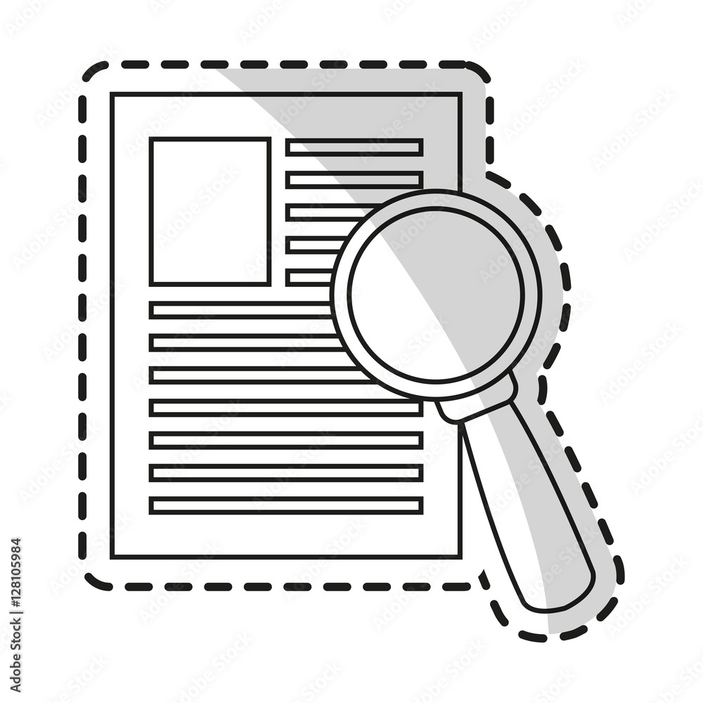 Lupe tool icon. Search magnifying glass zoom and lens heme. Isolated design. Vector illustration