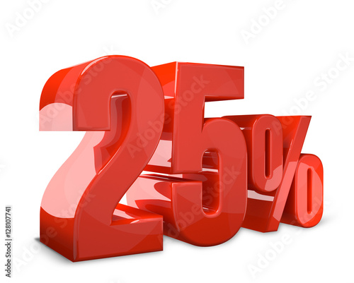 25% sale 3d render bold sale