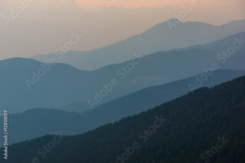 Amazing sunset of nothen part of Pirin mountain near Sinanitsa peak   Bulgaria