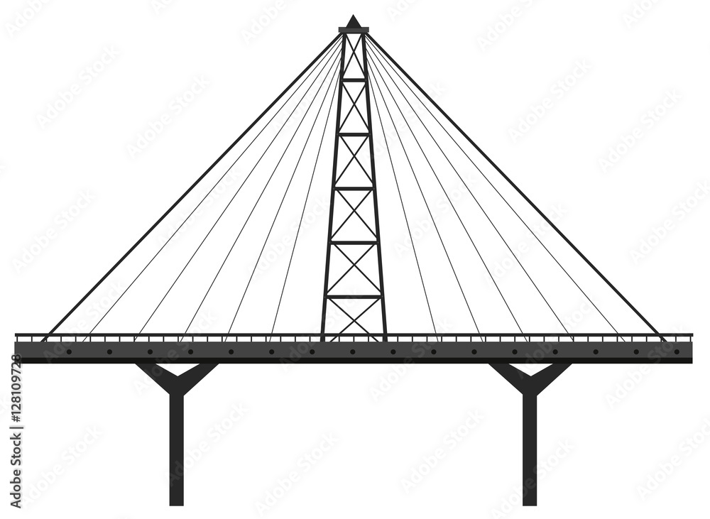 Fototapeta premium Bridge construction made of metal