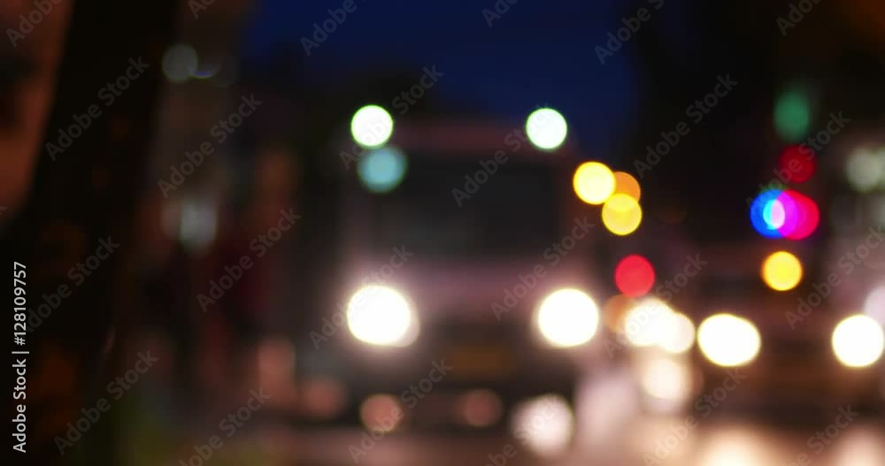 Urban night scene defocused. Urban night scene defocused.