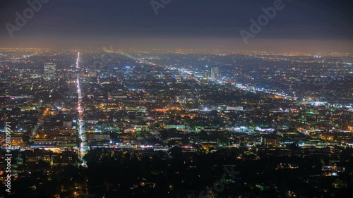 Wallpaper Mural Cityscape Grid Lights Panorama Timelapse Night  Torontodigital.ca
