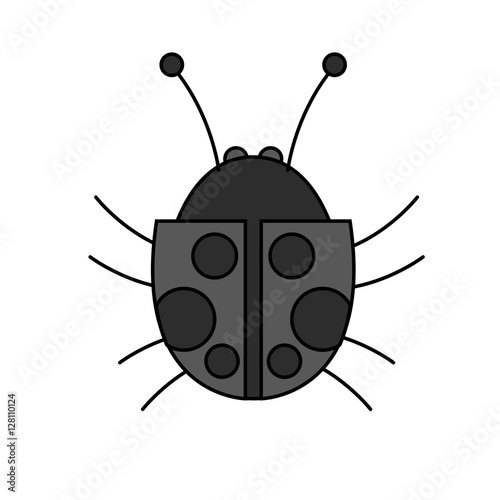 Bug icon. Insect pest bed infestation and parasite theme. Isolated design. Vector illustration