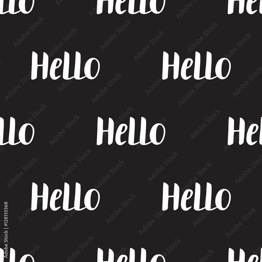 Fototapeta premium Seamless pattern with Handwritten calligraphy