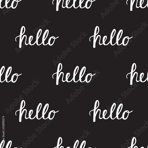 Seamless pattern with Handwritten calligraphy