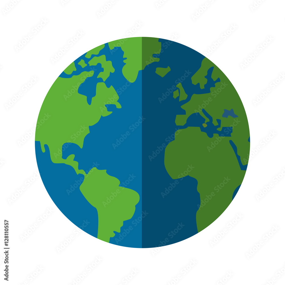 Planet sphere icon. Continent earth world and globe theme. Isolated design. Vector illustration Planet sphere icon. Continent earth world and globe theme. Isolated design. Vector illustration