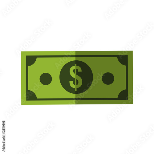 Bill icon. Money financial item commerce and market theme. Isolated design. Vector illustration