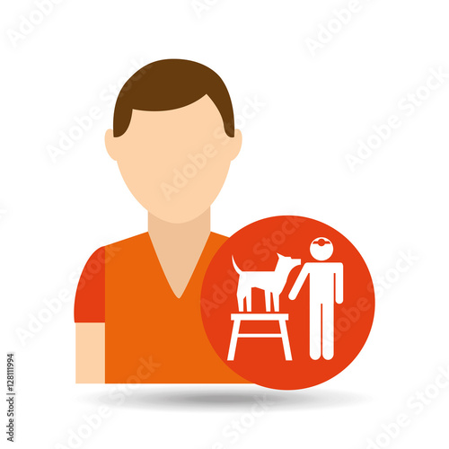 character pet training dog obedience vector illustration eps 10