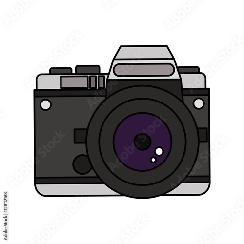 Camera icon. Device gadget technology and photography theme. Isolated design. Vector illustration