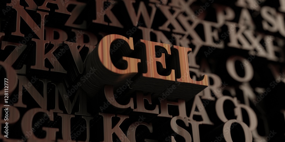Gel - Wooden 3D rendered letters/message. Can be used for an online banner ad or a print postcard. Gel - Wooden 3D rendered letters/message. Can be used for an online banner ad or a print postcard.