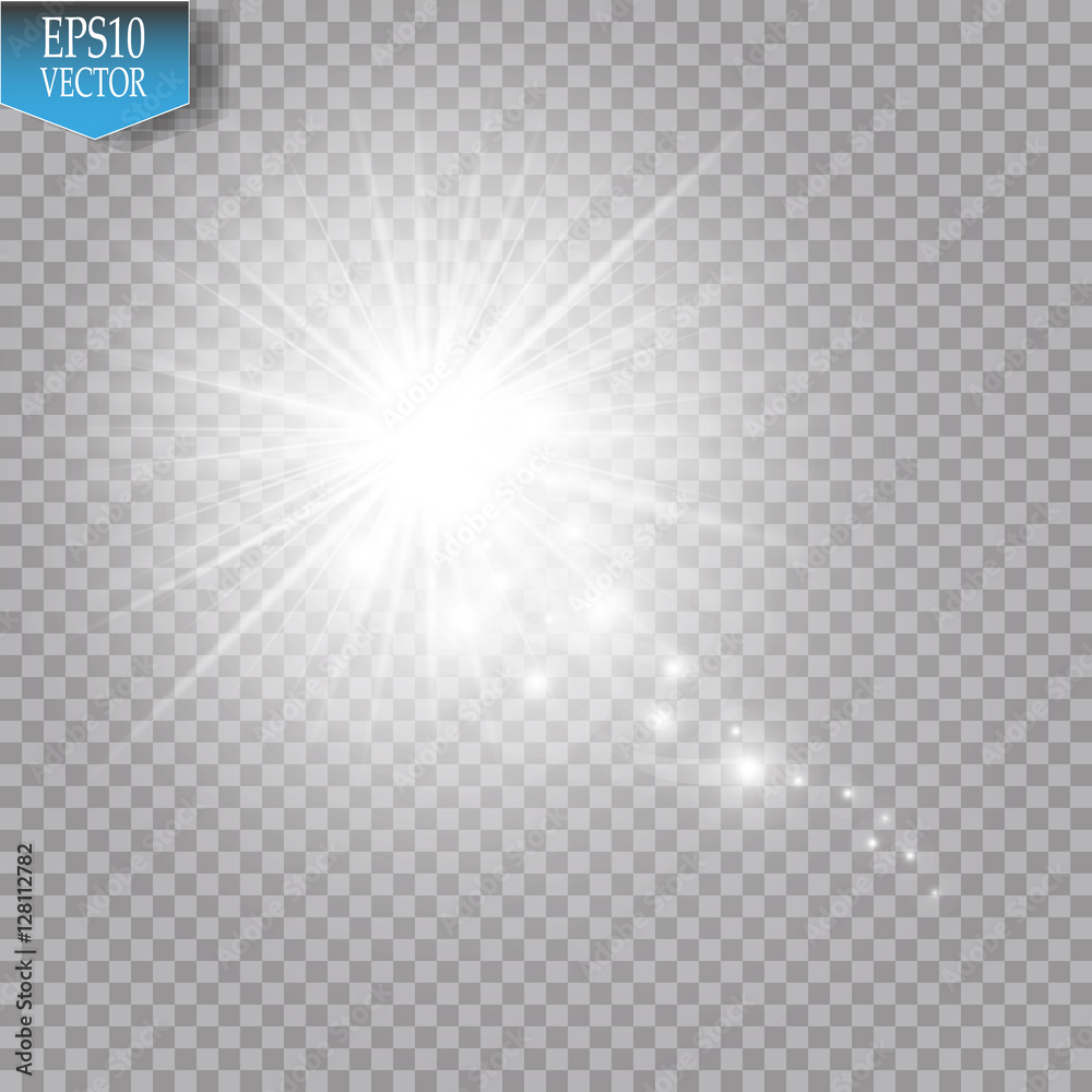 Vector white glitter wave abstract illustration. White star dust trail sparkling particles isolated on transparent background. Magic concept Vector white glitter wave abstract illustration. White star dust trail sparkling particles isolated on transparent background. Magic concept