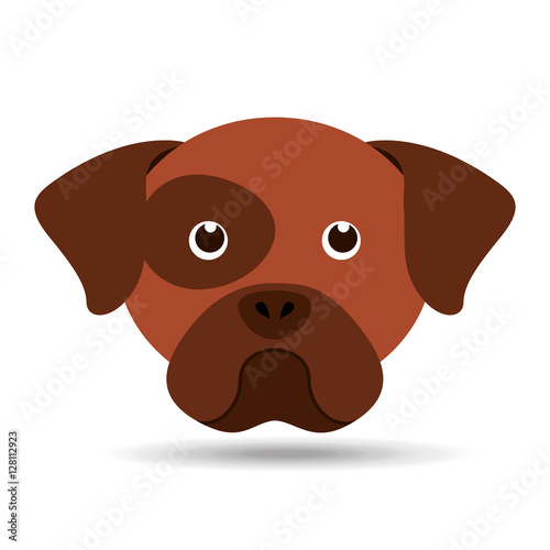 lovely head puppy dog boxer vector illustration eps 10