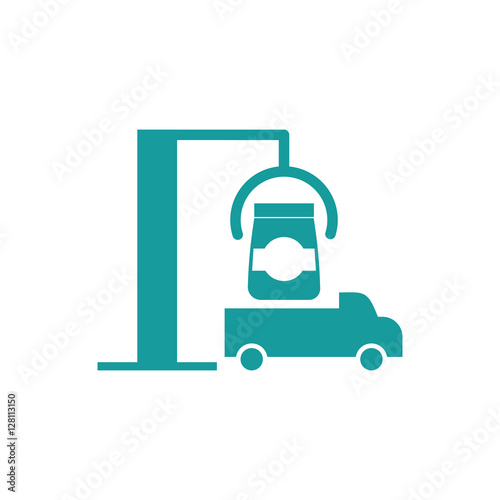 Shipment icon. truck and goods. Business finance icon