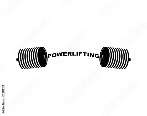 Powerlifting barbell. Sports accessory. Lifting weights. Fitness photo