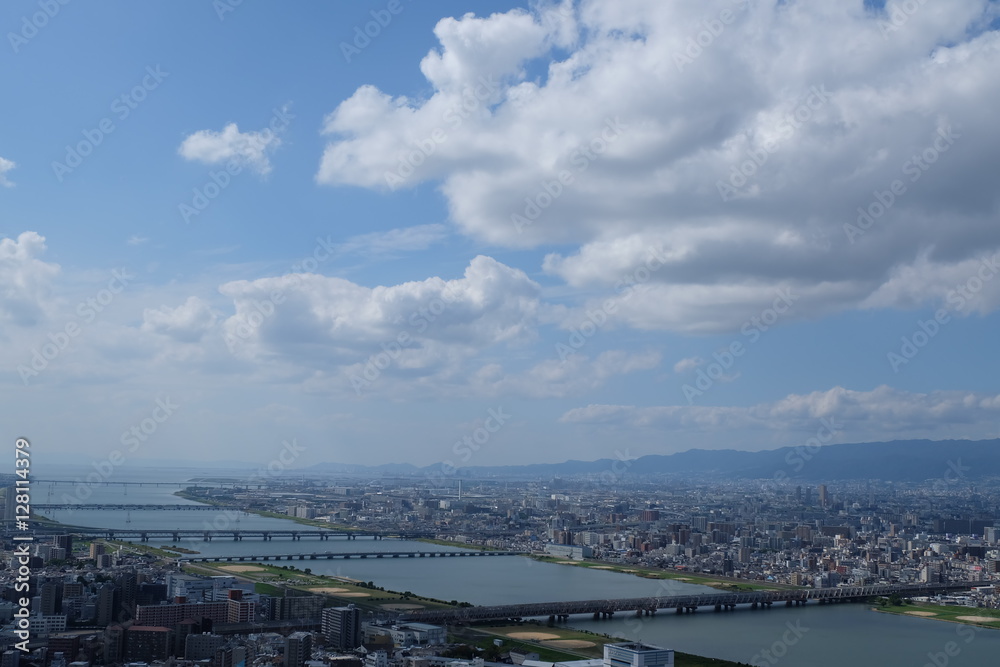 Fototapeta premium 大阪の都市風景