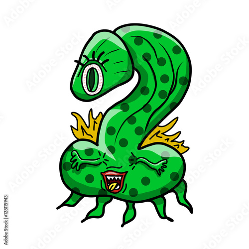 Green eel Alien or monster