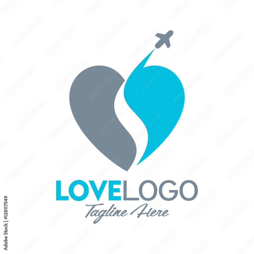 Fototapeta premium love vector logo